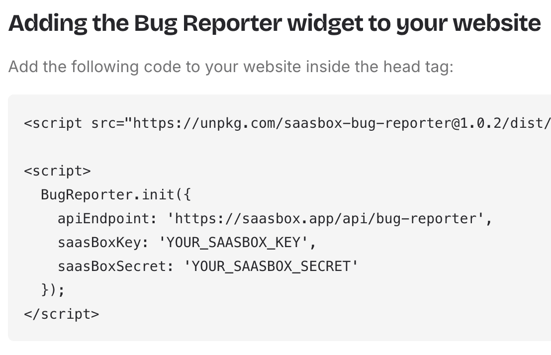 Simple copy-pasta installation interface